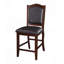 Chaise de salle à manger en similicuir brun foncé
