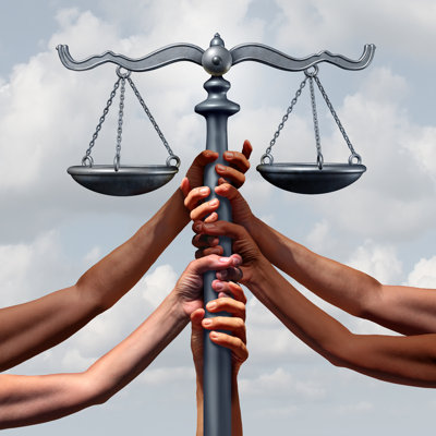 Justice And Law by Wildpixel - Wrapped Canvas Print