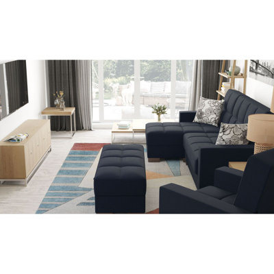 Pouf moderne, Pouf bleu foncÃ©