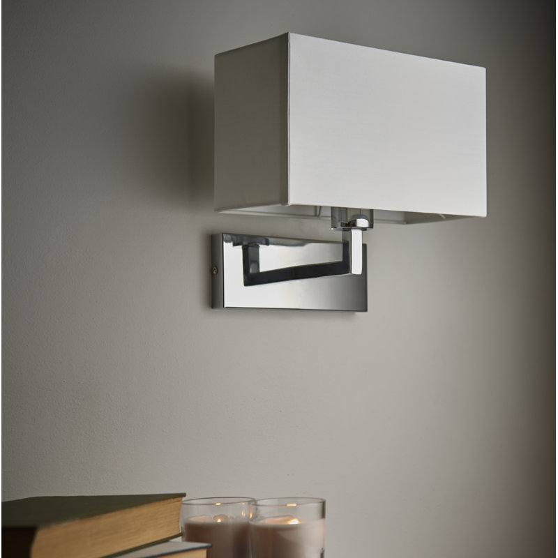 Sempronius Armed Sconce, White, Chrome