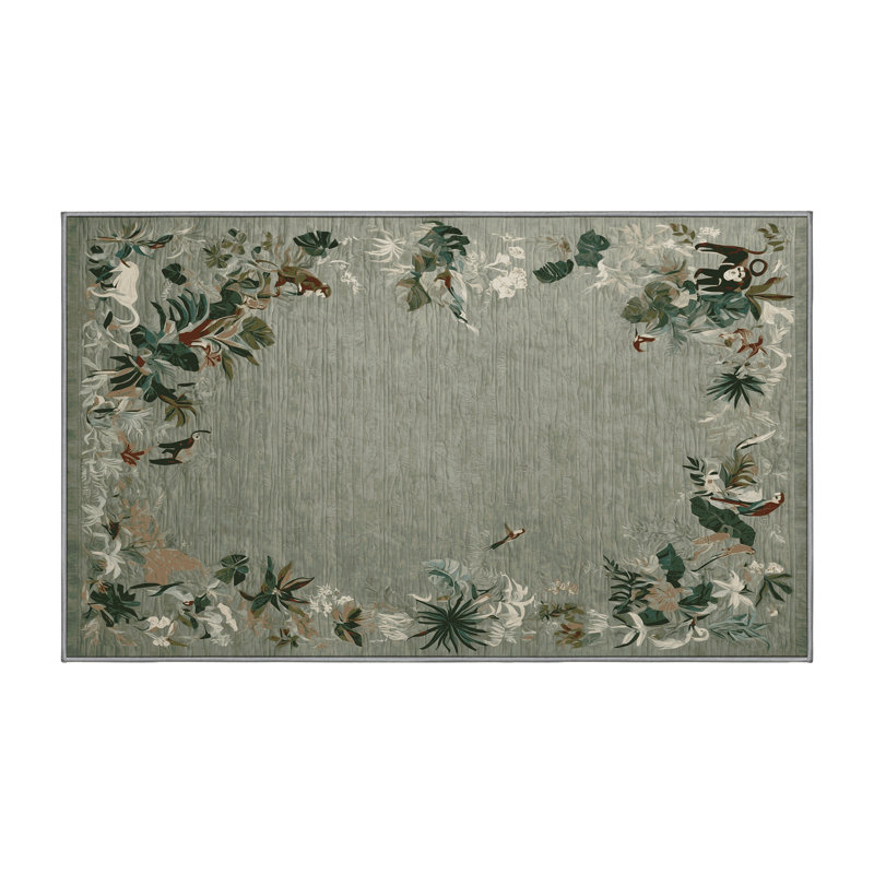 Machine Washable Brown Area Rug, Runner 2' x 5'