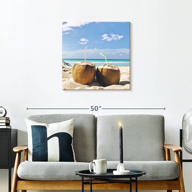 Yarlin Cuban Beach Coconuts, 24" H x 24" W