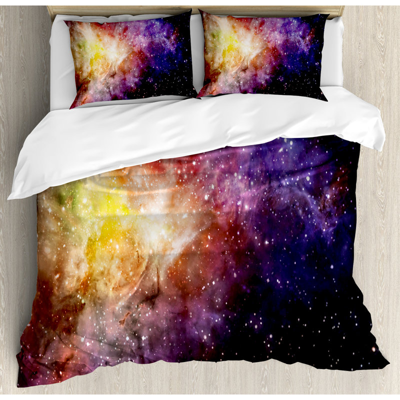 Galaxy Glam Abstract Duvet Cover, King