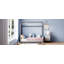 Lit simple en bois et velours, gris-374547665