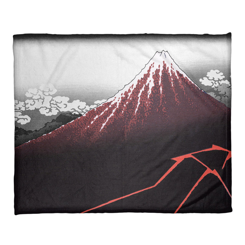 Sewn Throw Blanket, Red/Gray