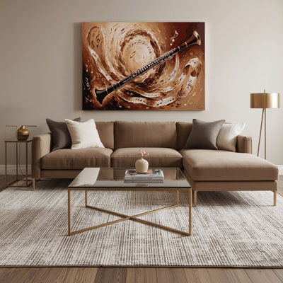 «Music Bassoon Brown», art mural sur toile