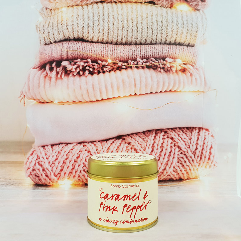 Caramel And Pink Pepper Scented Jar Candle