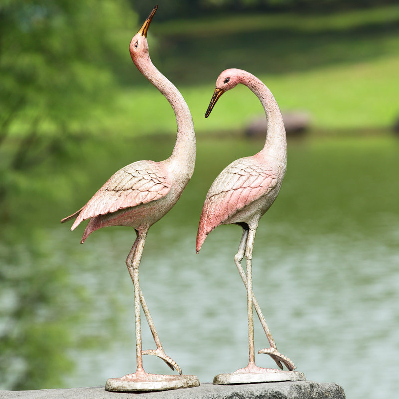Carman Bird Crane Metal Garden Statue