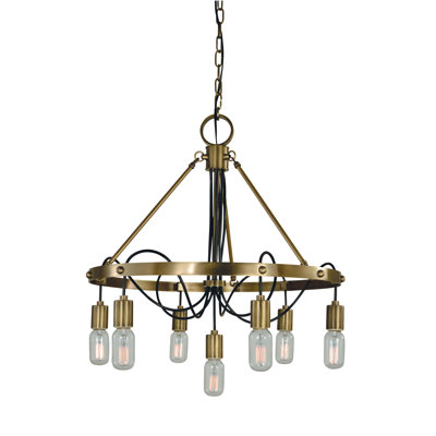 Calzadillo 7 - Light Wagon Wheel Chandelier