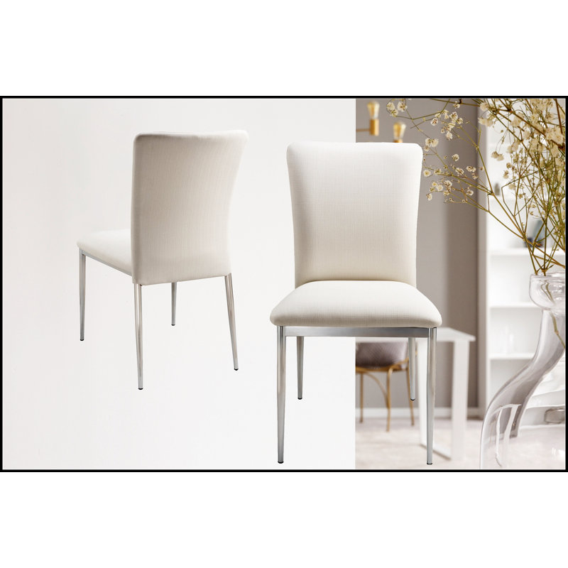 Ensemble de 2 chaises d'appoint contemporaines en similicuir, parfaites pour les repas modernes et les sièges confortables