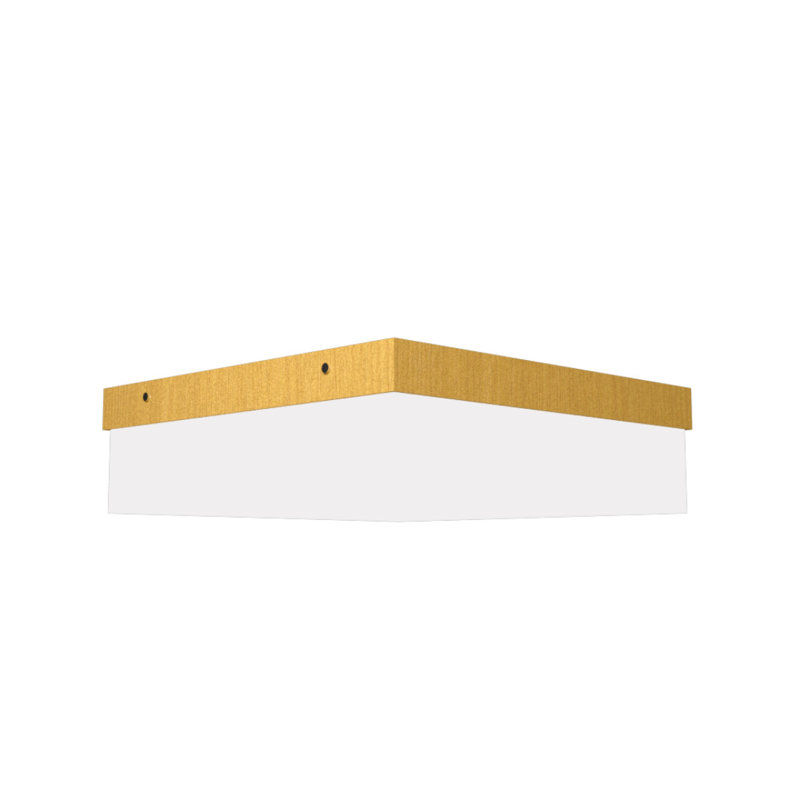 1 - Light LED Flush Mount, 4.68" H x 15.6" W x 15.6" D, Organic Gold