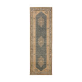 Cesia Oriental Hand-Knotted Rectangle Area Rug in Beige