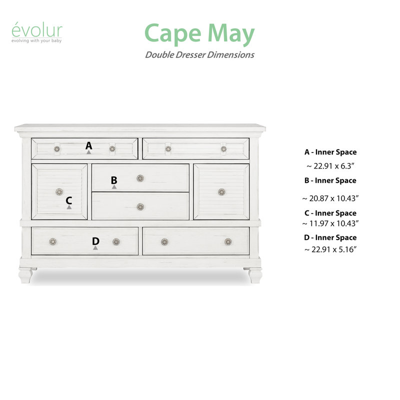 Commode double 8 tiroirs Cape May