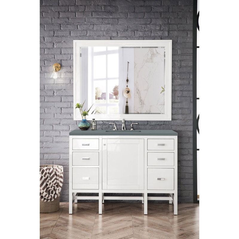 Addison 48'' W Single Bathroom Vanity Base, Glossy White