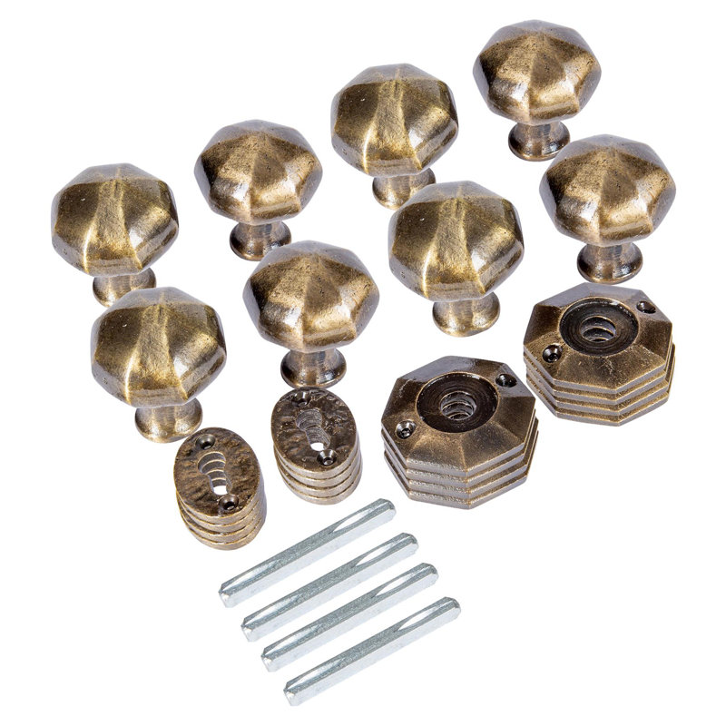 Hammer & Tongs - Octagonal Rim & Mortice Door Knob - W60mm - Brass