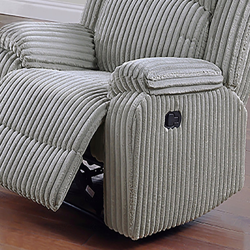 Fauteuil 1pc avec fauteuil inclinable en frêne couleur velours côtelé de salon