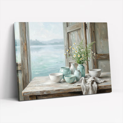 Rustic Window Canvas Wall Art Oil Painting Print Set Of 1