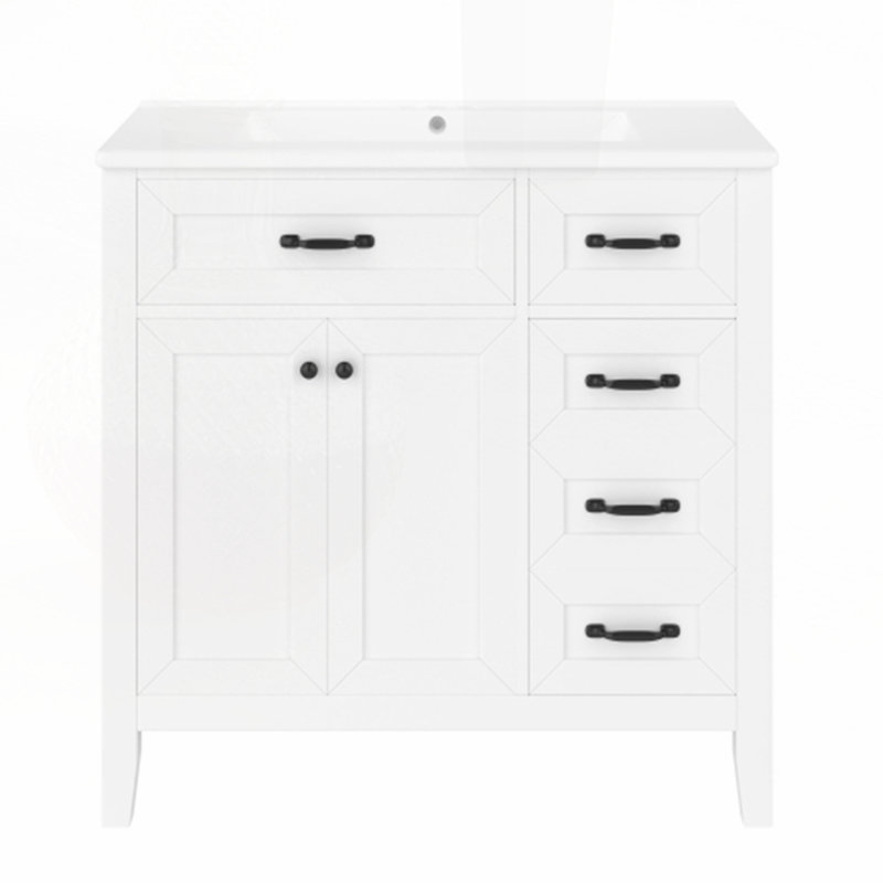 Meuble-lavabo 36 po avec lavabo, Blanc