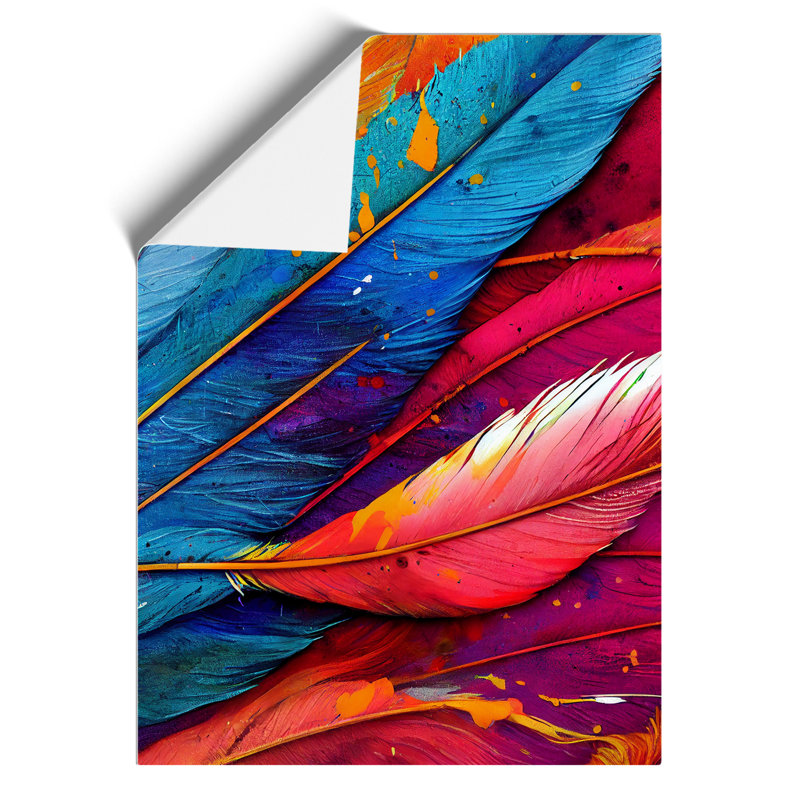 XV1022-4080X Splashed Feathers No.5 Abstract - Print, Paper, 59.4cm H x 42cm W, No Matte