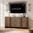 Dulane 63" Modern 4-Door Sideboard With Rounded Edges And Pine Handles, Brown-401307230