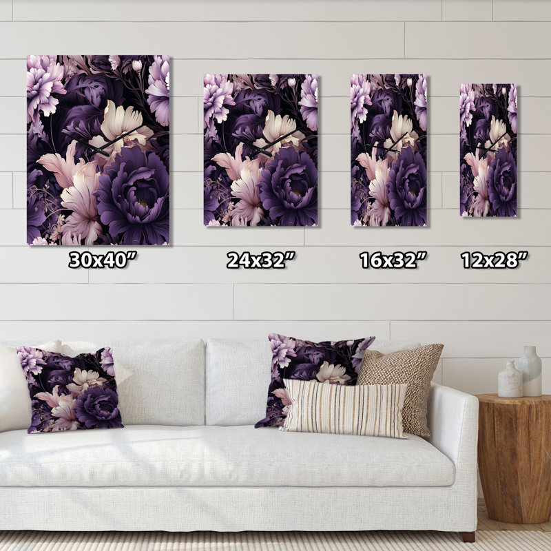 Jaquavian - Horloges murales florales, Grand