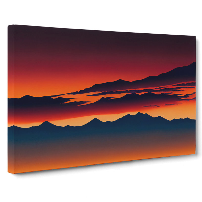 Heartwarming Mountain Sunset - Wrapped Canvas, 50cm H x 76cm W x 3cm D