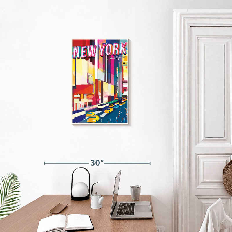 NY Times Square, 24" H x 16" W