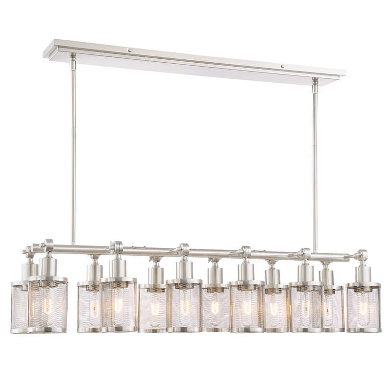 Maner 12 - Light Brushed Nickel Kitchen Island Pendant
