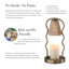 Lampe chauffe-bougie Chiara avec minuterie - Chauffe-cire à intensité variable, 3 modes d'éclairage et arrêt automatique