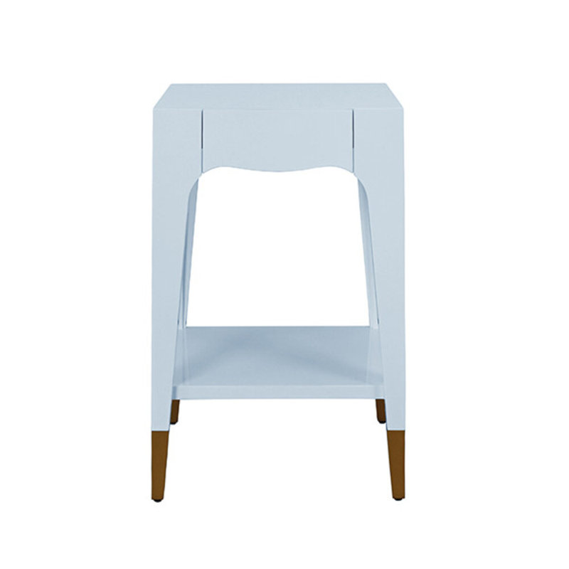 Solid Wood End Table, 29.5" H x 20"W x 18"D, Light Blue