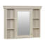 Armoire de rangement murale avec porte miroir, 6 tablettes ouvertes, conception moderne et durable pour un rangement amélioré-587439485