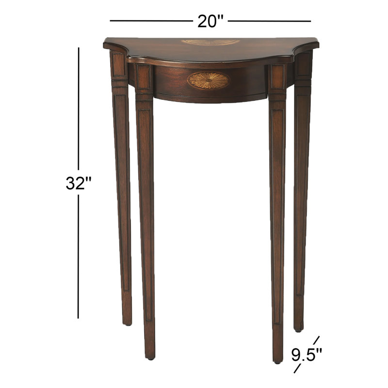 Ameriana Solid Wood End Table, 32" H x 20" W x 9.5" D, Dark Cherry
