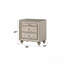 Table de chevet beige en velours