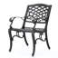 Chaise avec accoudoirs 2 - Pieds gracieux et conception florale rouille - Fabrication en aluminium l 27,05 po x P 21,83 po H 34,2 po