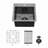 15*15*9" Drop In Kitchen Sink Gunmetal Black Topmount 16 Gauge Deep Single Bowl Stainless Steel Sink Basin