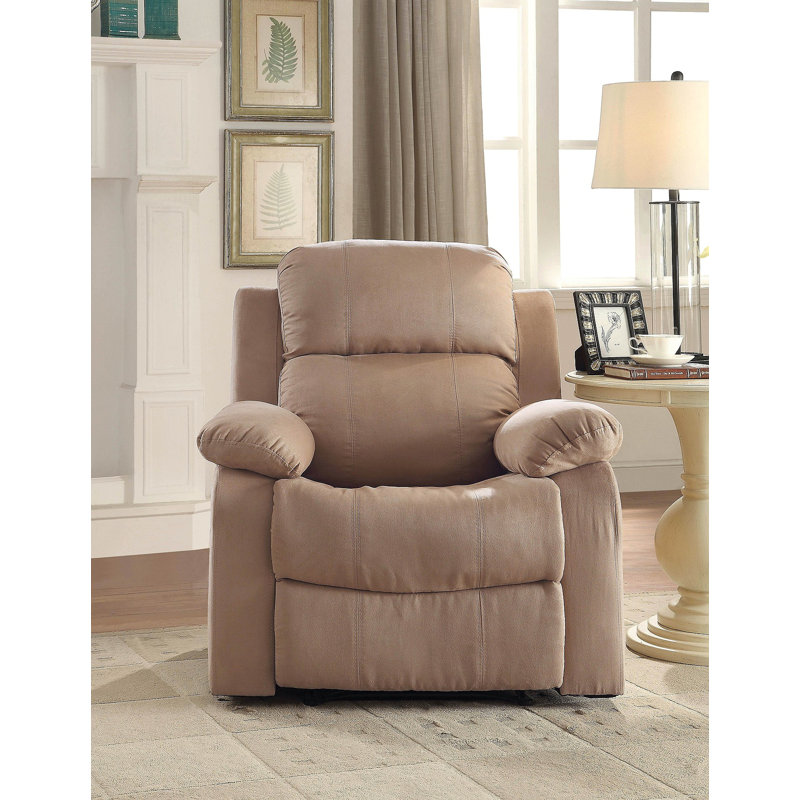 Fauteuil inclinable brun avec accoudoirs coussinés