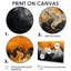 Orange orange abstrait noir liquide rivière I - encre liquide abstrait-1984789061-1984789069