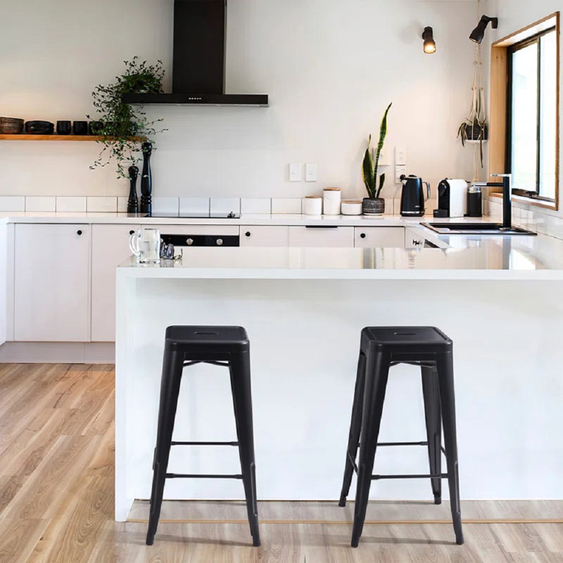 Tabouret de comptoir Tolly - noir 