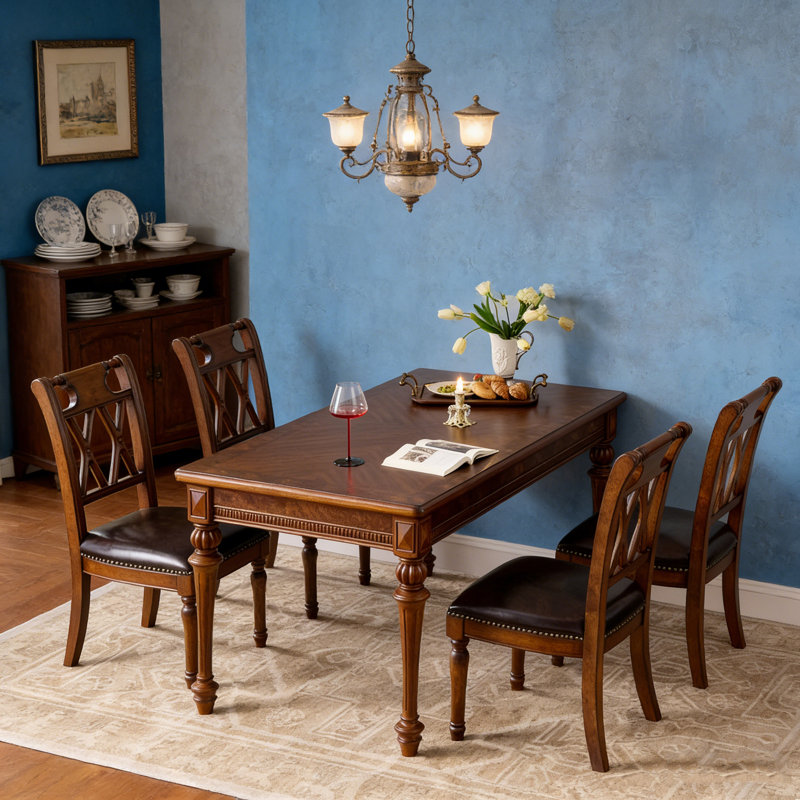 Table de salle à manger American, 5 Pieces: Table, 4 Chairs
