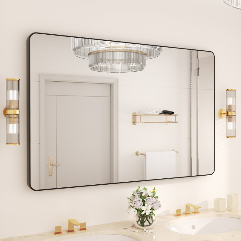 Lesamuel Aluminum Frame Wall Mirror, 32" x 48"