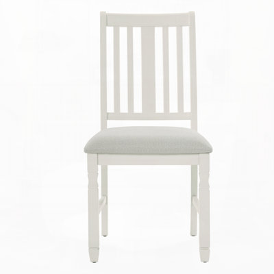 Ensemble de 2 chaises de salle à manger, chaises en bois avec assise rembourrée en lin.