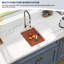 Évier de cuisine en acier inoxydable encastrable à cuve simple encastrable 17 po avec accessoires pour station de travail encastrable 17 po