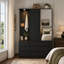 Armoire-penderie moderne en bois avec six tiroirs et une tringle pour un rangement efficace dans la chambre