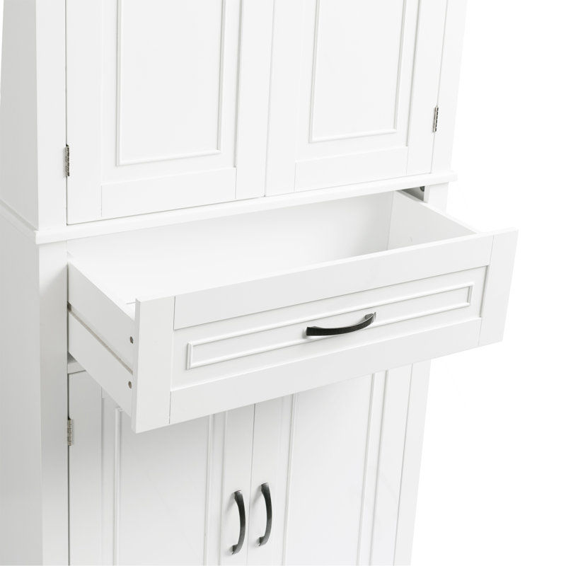Versatile Bathroom Storage Cabinet With Doors, Drawer, And Adjustable Shelf For Organized And Functional Spaces., White