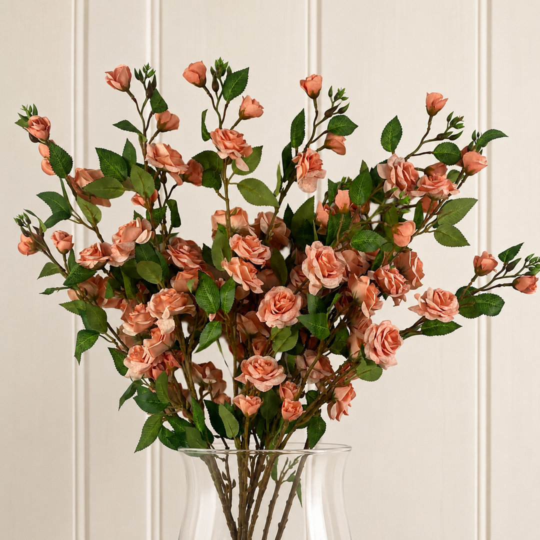 Leaf 90Cm Artificial Pink Rose Stem - Image 5