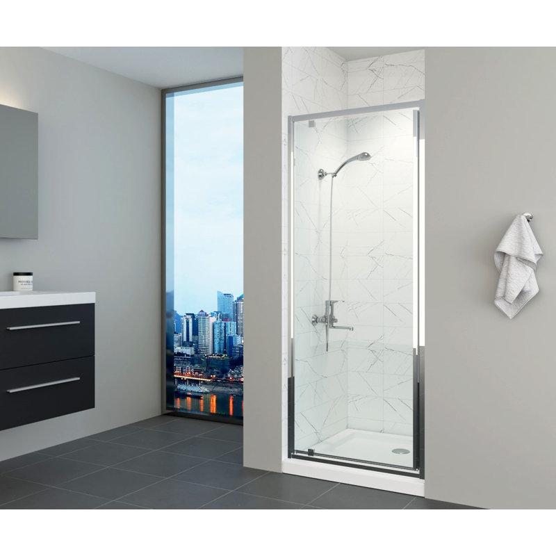 Porte de douche pivotante l 45 po x H 70 po
