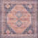 Lesandra Geometric Medallions Machine-Washable Terracotta/Navy Rug