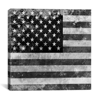 « flags u.s.a.-grunge », impression sur toile tendue