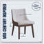 Ensemble de chaises d'appoint en velours brun et velours brun Ginny, finition noyer, confortable et élégant pour un usage domestique