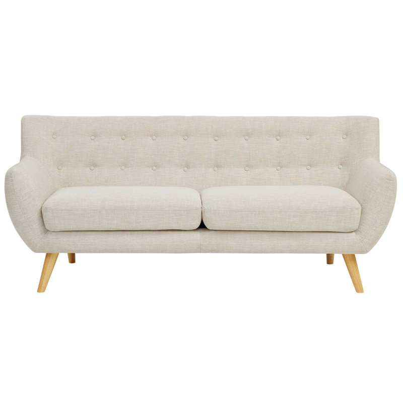 Modway Carson Carrington Brandbu Button-tufted Modern Sofa, Beige Polyester Blend